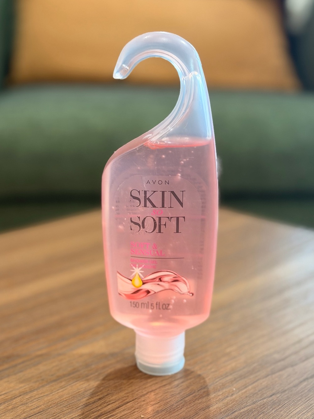 NEW Avon Skin So Soft Soft & Sensual Shower Gel Pink Hanging Bottle. 5 Oz